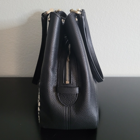 Kate Spade Leila Tweed Medium Triple Compartment Shoulder Bag Tote - Picture 6 of 12